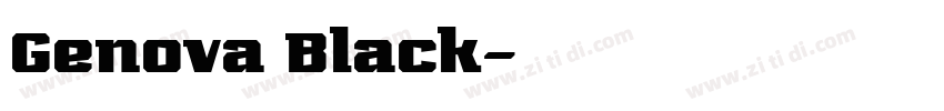 Genova Black字体转换
